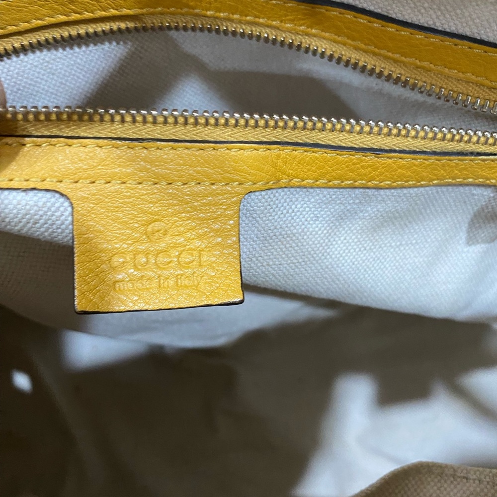 Gucci Guccissima Patent Leather Yellow Bag - Picture 4 of 9